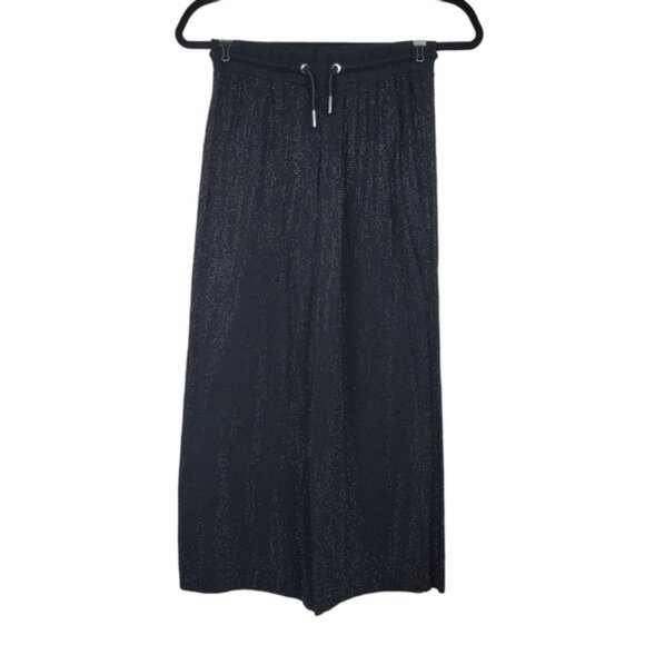 Diesel Womens Black Rhinestone Embellished Strass Drawstring Pants Size 10 - Picture 1 of 6